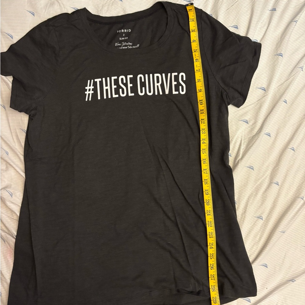 Torrid Black Short Sleeve Tee with #TheseCurves